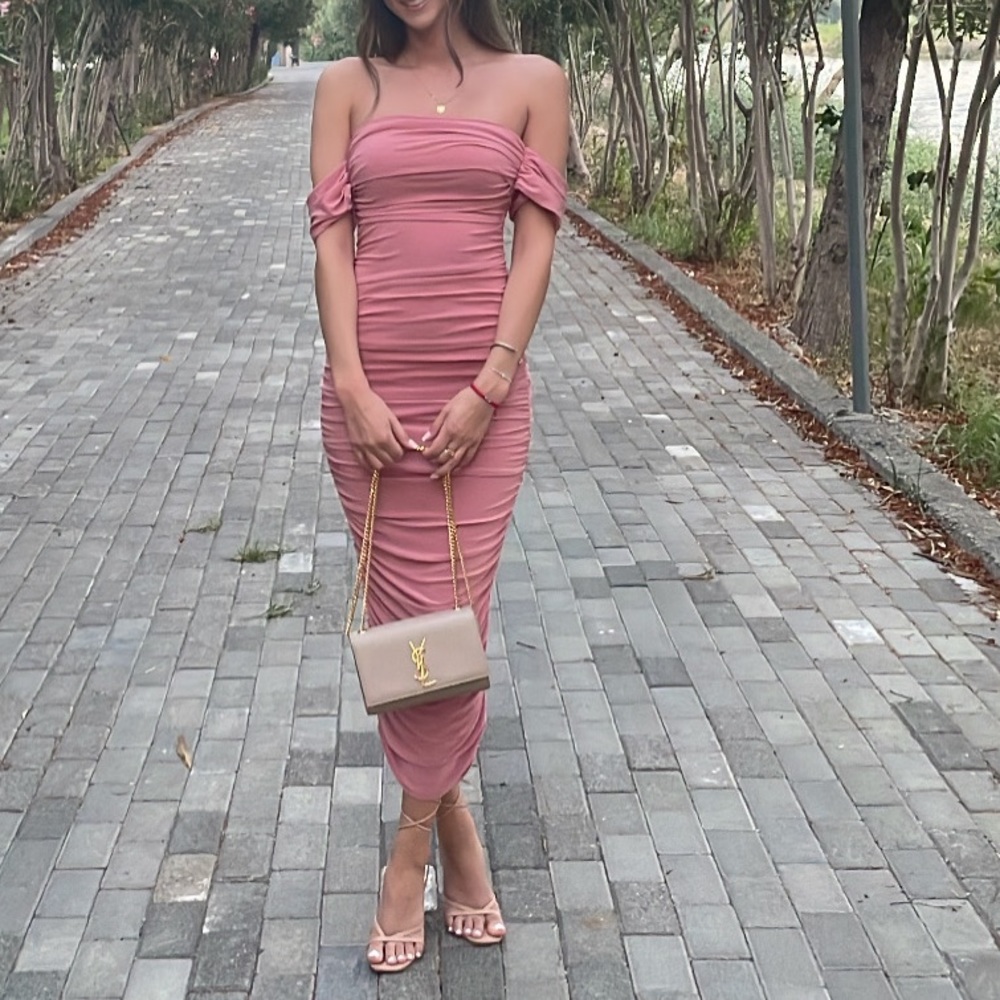 Club London Rose/Nude MIDI dress